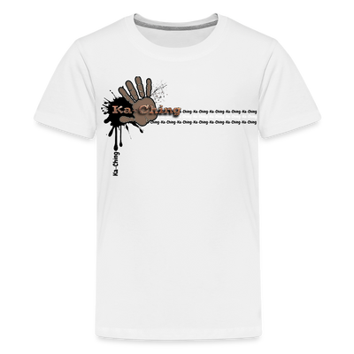 Unisex T-Shirt Ching Bronze Logo - white