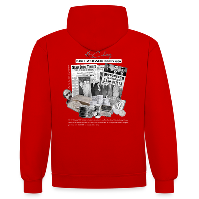 Silver Range Barclays bank Robɓery 1970 Hoodie limited edition - red/white