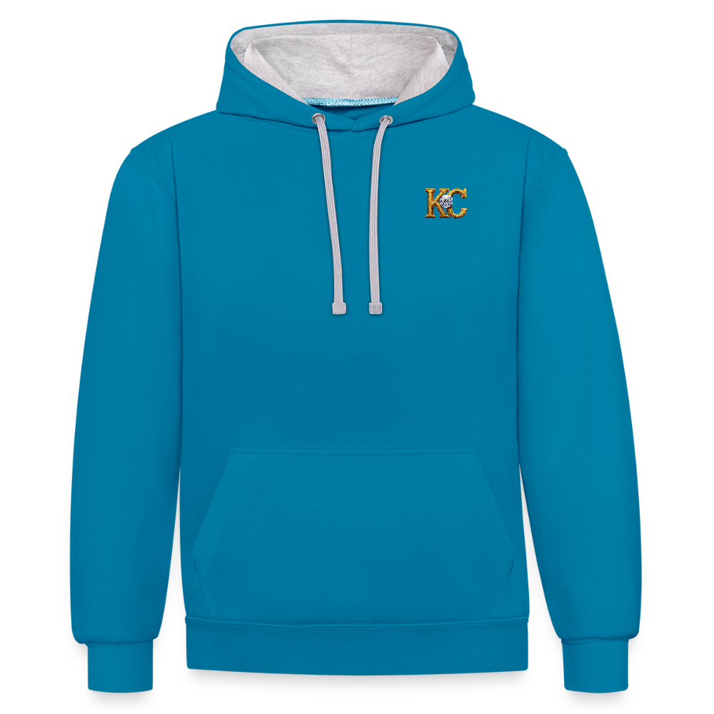 Diamond Range The Great Diamond Hoax 1872 Hoodie limited edition - peacock blue/heather grey
