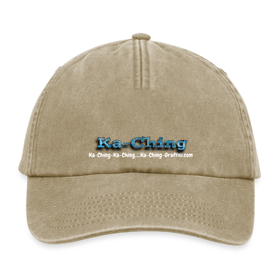 Ka-Ching Cap blue Logo - vintage beige
