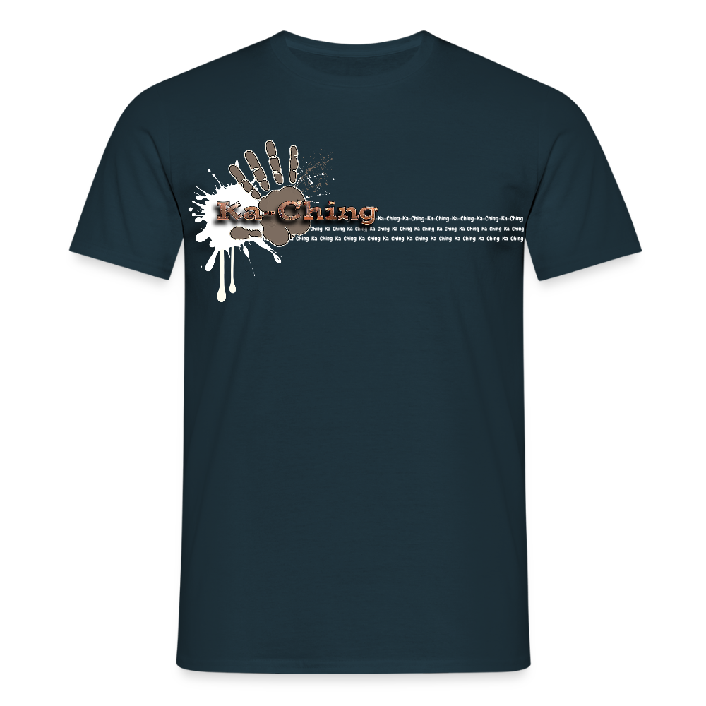 Unisex T-Shirt Ching Bronze Logo WH/Dark CHBR-T-04d - navy