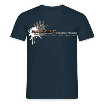 Unisex T-Shirt Ching Bronze Logo WH/Dark CHBR-T-04d - navy