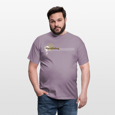 Unisex T-Shirt Ching Gold Logo WH/Dark CHGD-T-02d - purple-grey 