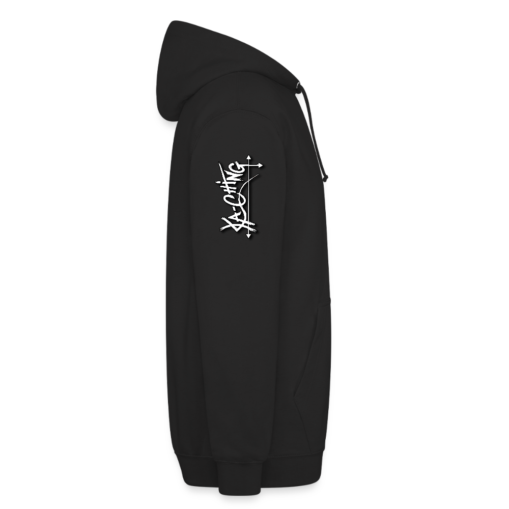Ka-Ching Unisex Hoodie Ching Purple logo - black