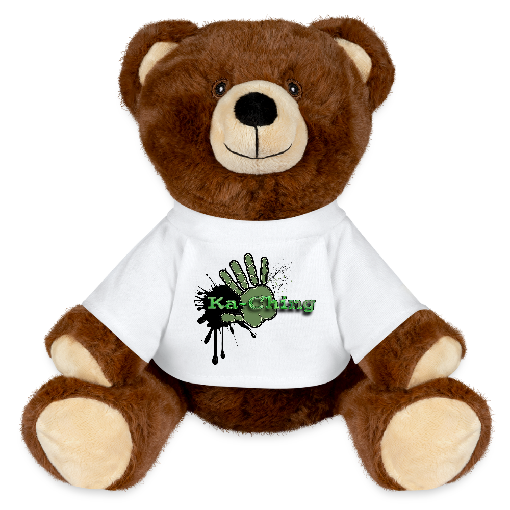 Ka-Ching Green Teddy Bear Brown - white