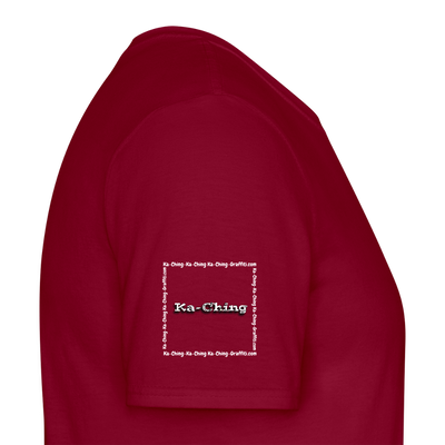 Unisex T-Shirt Ching Silver Logo WH/Dark CHSLR-T-03d - brick red