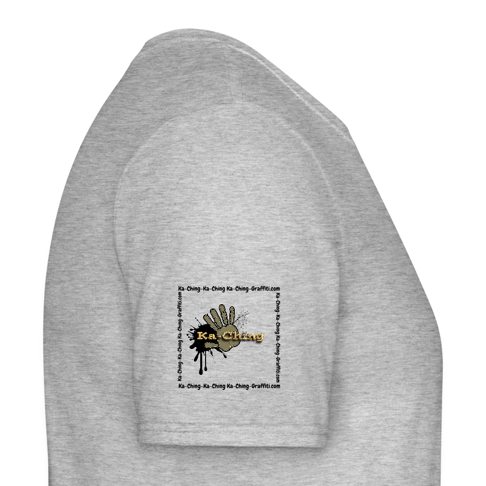 Ka-Ching T-Shirt Ching Gold Logo CHGD-T-02w - heather grey