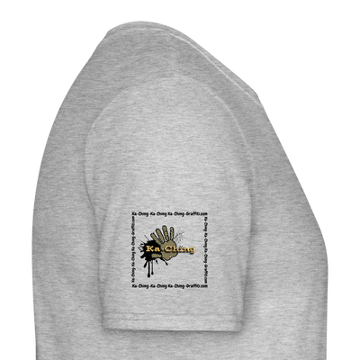 Ka-Ching T-Shirt Ching Gold Logo CHGD-T-02w - heather grey