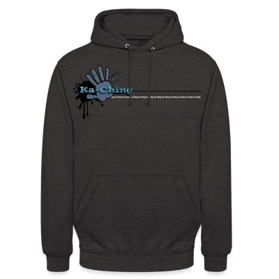 Unisex Hoodie Ching Blue logo - charcoal grey