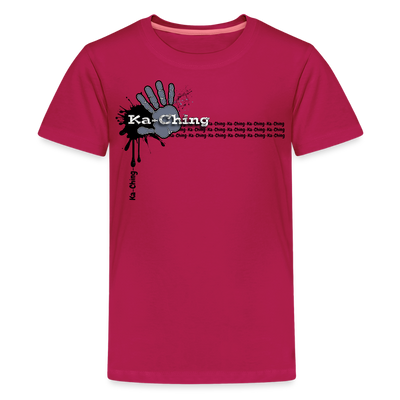 Unisex T-Shirt Ching Silver Logo - dark pink