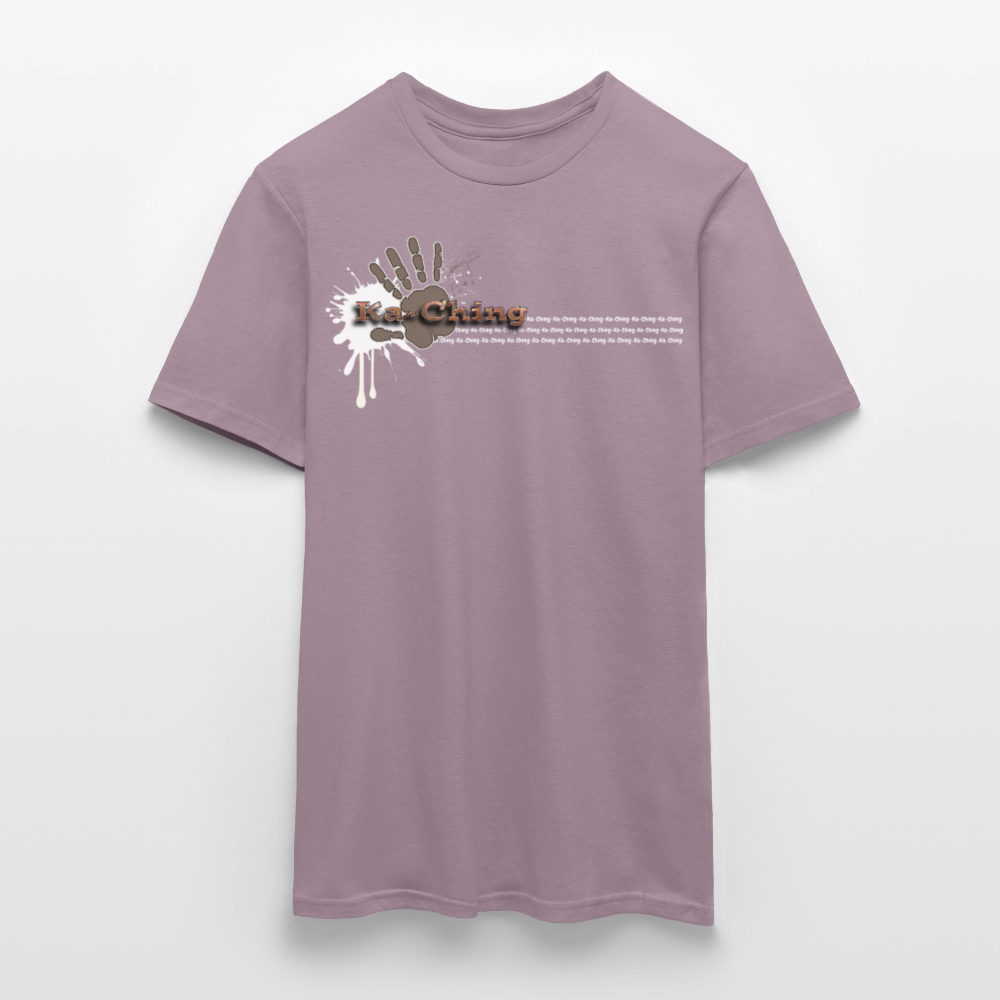 Unisex T-Shirt Ching Bronze Logo WH/Dark CHBR-T-04d - purple-grey 