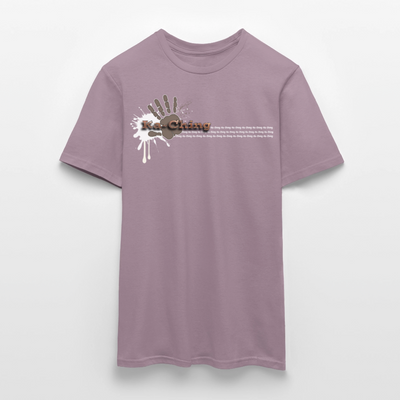 Unisex T-Shirt Ching Bronze Logo WH/Dark CHBR-T-04d - purple-grey 