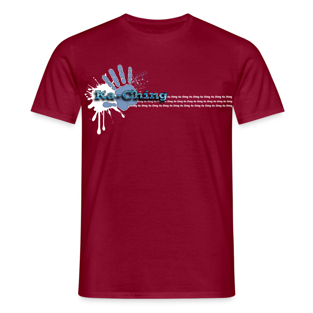 Unisex T-Shirt Ching Blue Logo WH/Dark CHBL-T-05d - brick red