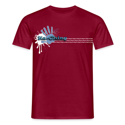 Unisex T-Shirt Ching Blue Logo WH/Dark CHBL-T-05d - brick red