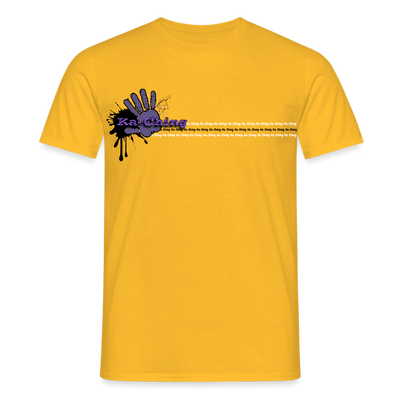 Unisex T-Shirt Ching Purple Logo CHPU-T-06c - yellow