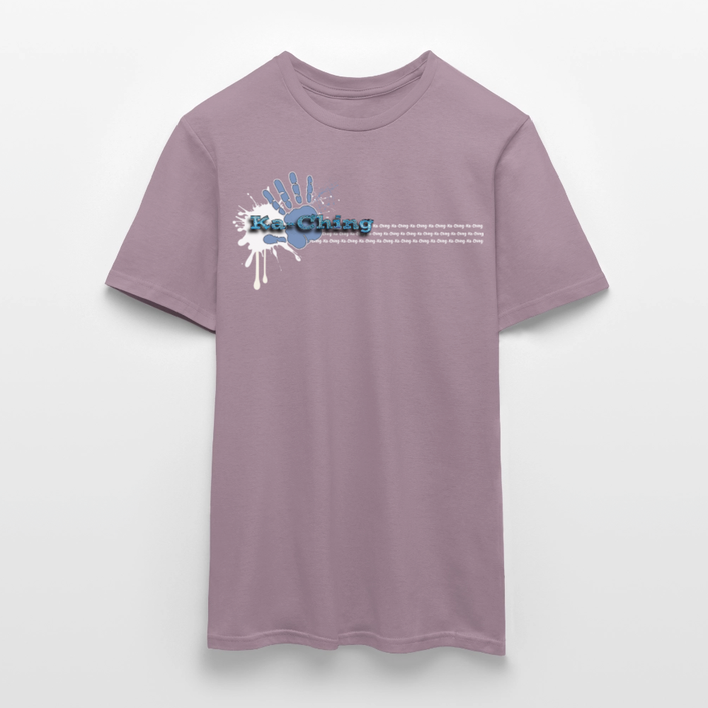 Unisex T-Shirt Ching Blue Logo WH/Dark CHBL-T-05d - purple-grey 