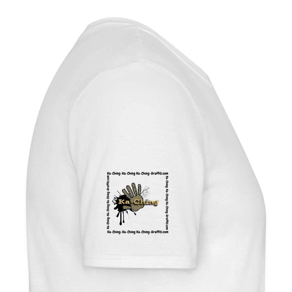 Ka-Ching T-Shirt Ching Gold Logo CHGD-T-02w - white