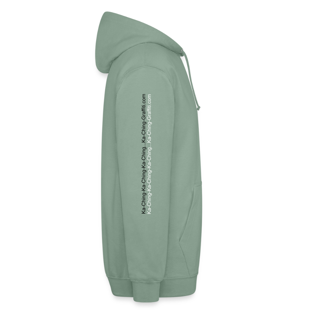 Ka-Ching Unisex Hoodie Ching Bronze logo - steel green