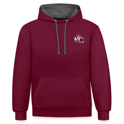Silver Range City Bonds Robɓery 1990 Hoodie limited edition - burgundy/charcoal