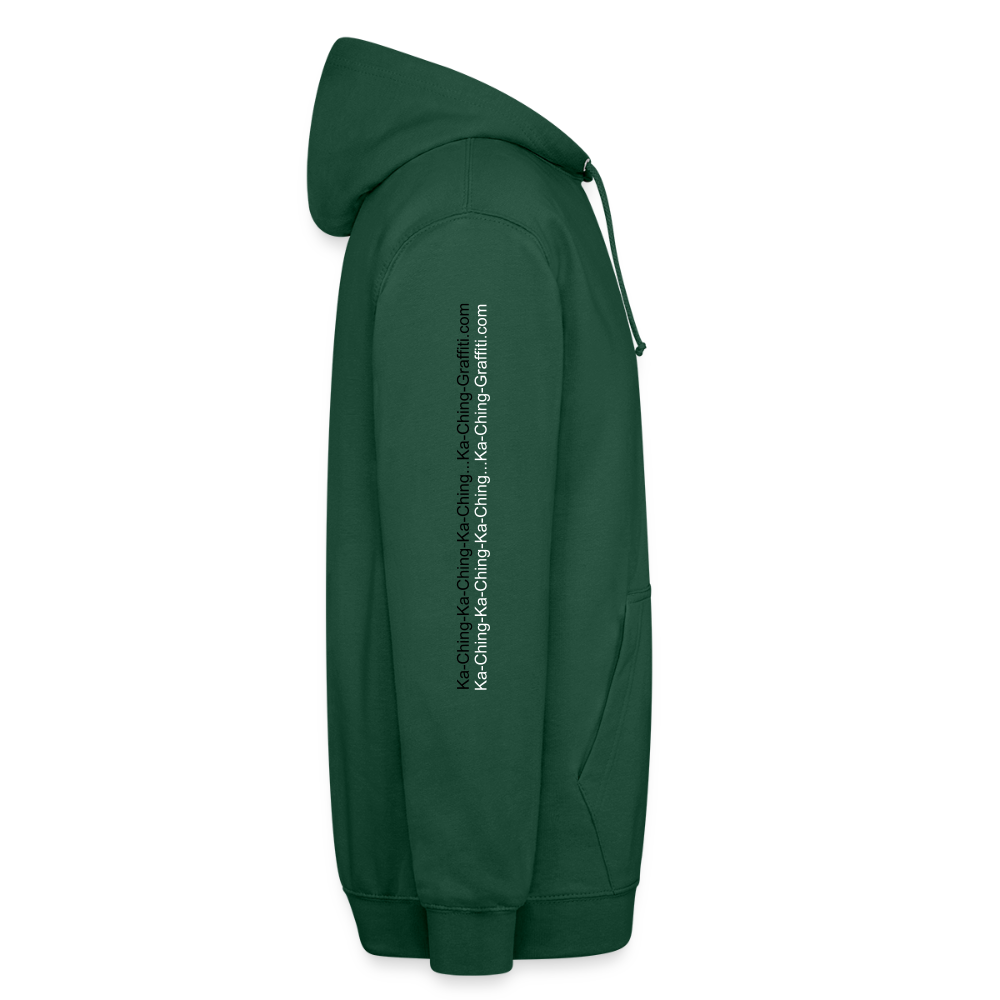 Ka-Ching Unisex Hoodie Ching Bronze logo - bottle green