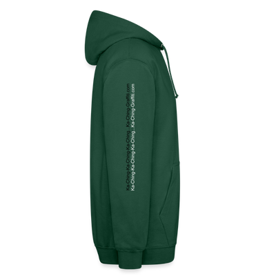 Ka-Ching Unisex Hoodie Ching Bronze logo - bottle green