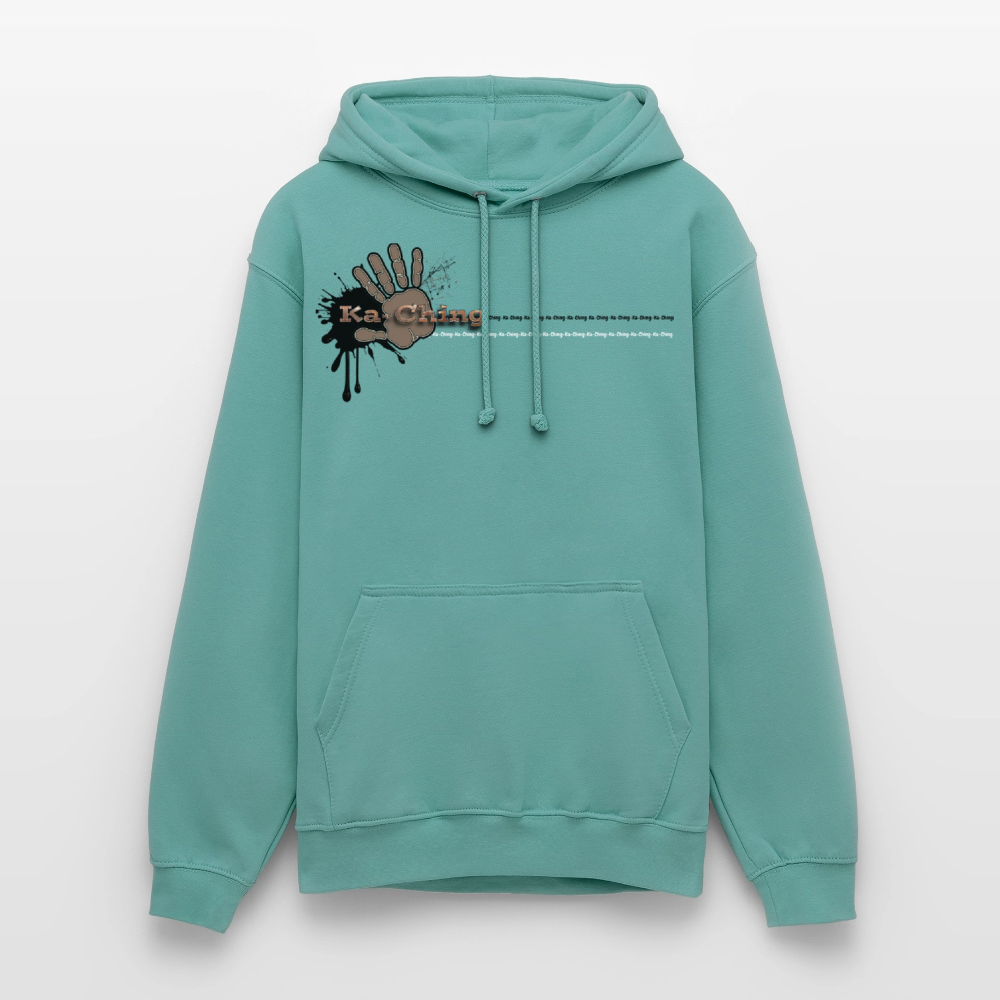 Unisex Hoodie Ching Bronze logo - pastel turquoise