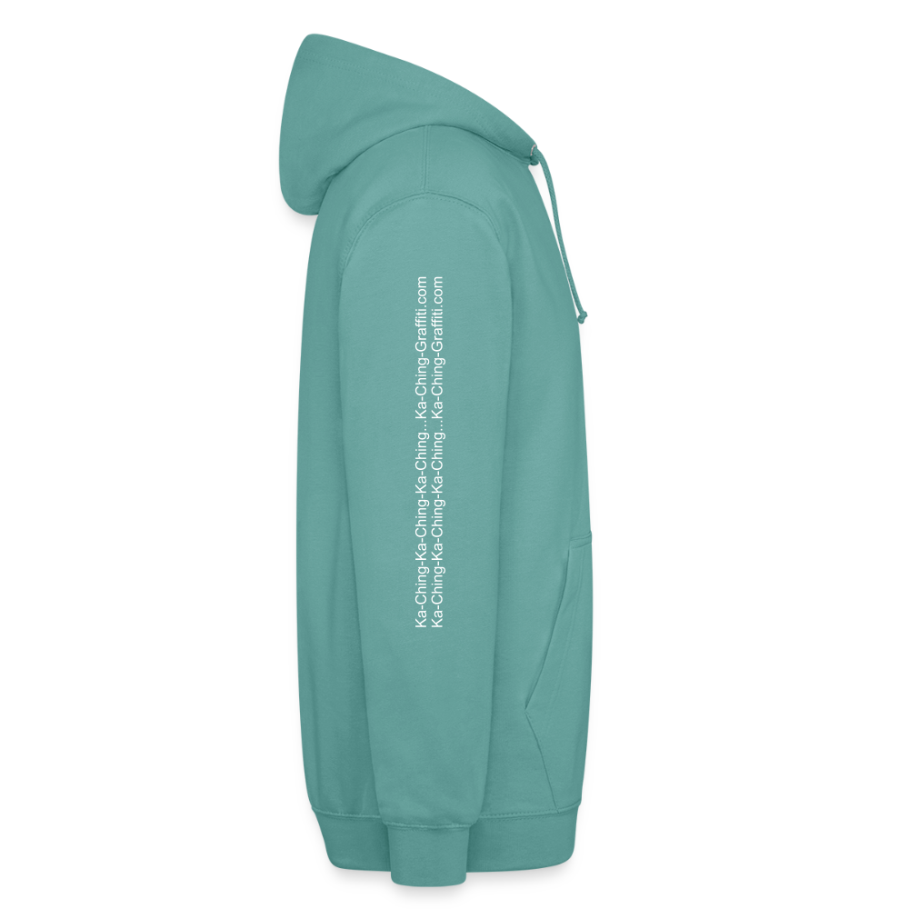 Unisex Hoodie Ching Silver logo - pastel turquoise
