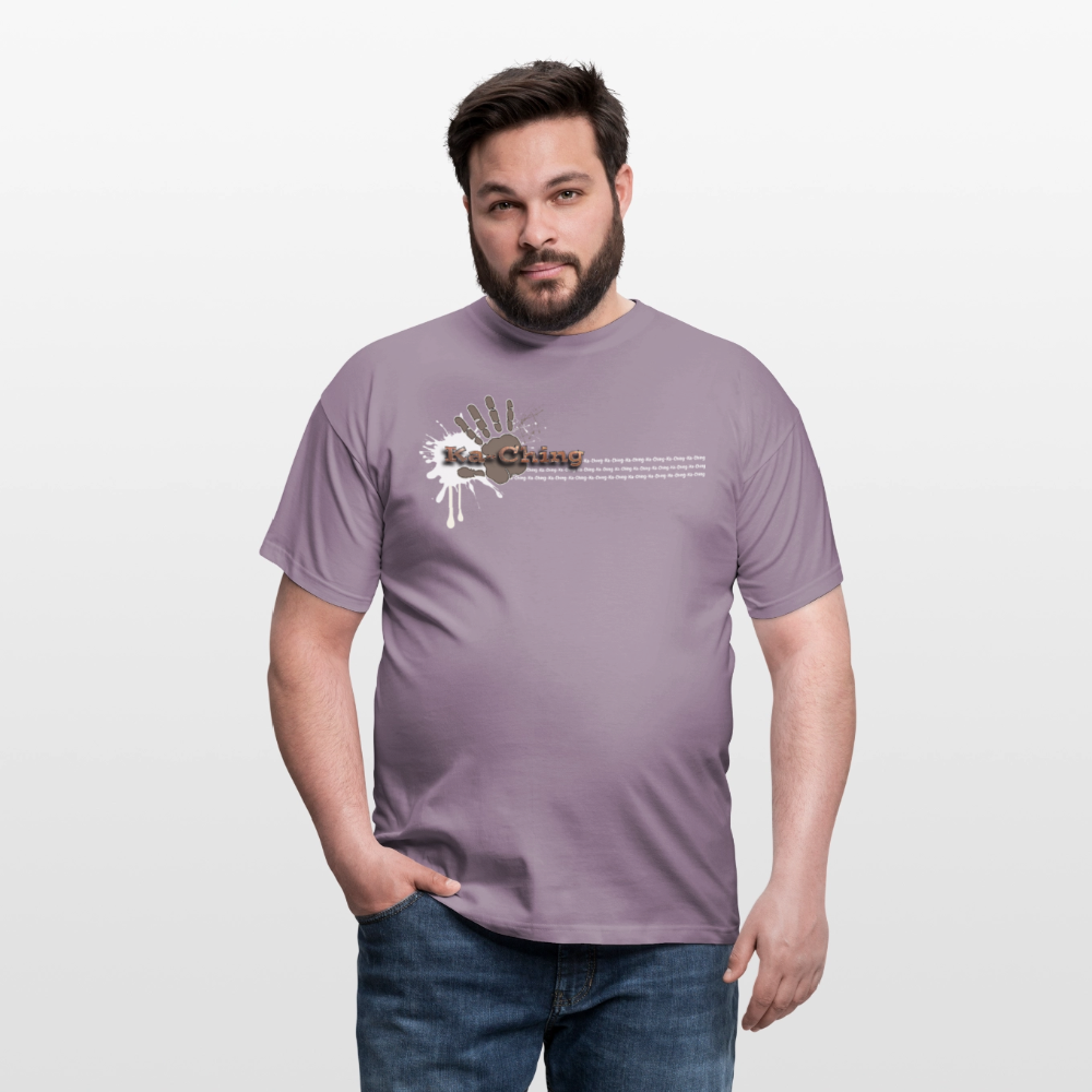 Unisex T-Shirt Ching Bronze Logo WH/Dark CHBR-T-04d - purple-grey 