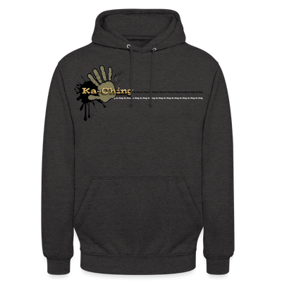 Unisex Hoodie Ching Gold logo - charcoal grey