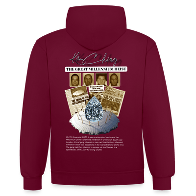 Diamond Range Millenium Heist 2000 Hoodie limited edition - burgundy/charcoal
