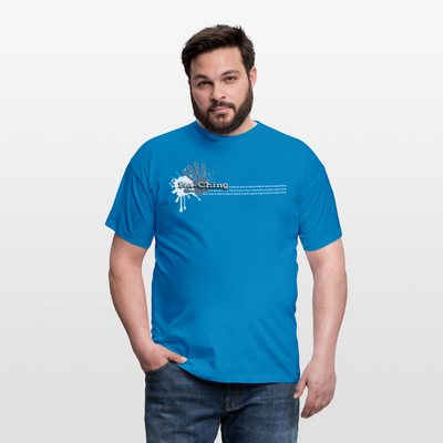 Unisex T-Shirt Ching Silver Logo WH/Dark CHSLR-T-03d - royal blue