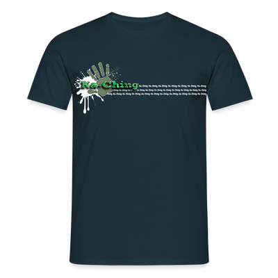 Unisex T-Shirt Ching Green Logo WH/Dark CHGR-T-01d - navy