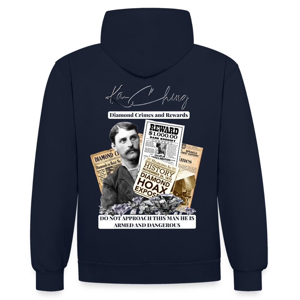 Diamond Range Diamond Hoax Hoodie limited edition - navy/heather grey