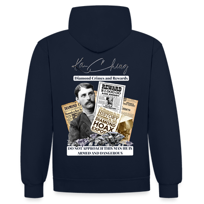 Diamond Range Diamond Hoax Hoodie limited edition - navy/heather grey