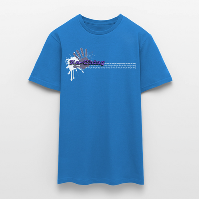 Unisex T-Shirt Ching Purple Logo WH/Dark CHPU-T-06d - royal blue
