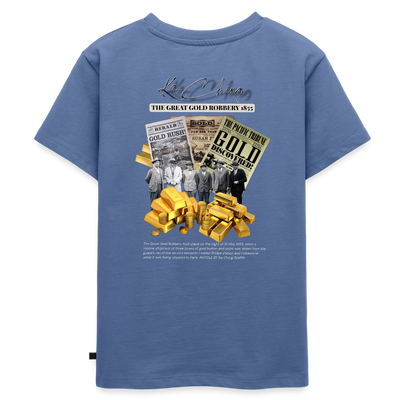 Gold Range The Great Robɓery 1855 Tee limited edition - stone blue