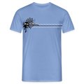 Unisex T-Shirt Ching Silver Logo CH-SLR-T-03c - carolina blue