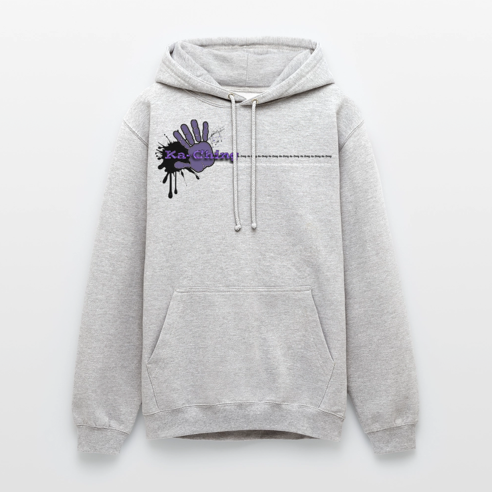 Unisex Hoodie Ching Purple logo - light heather grey