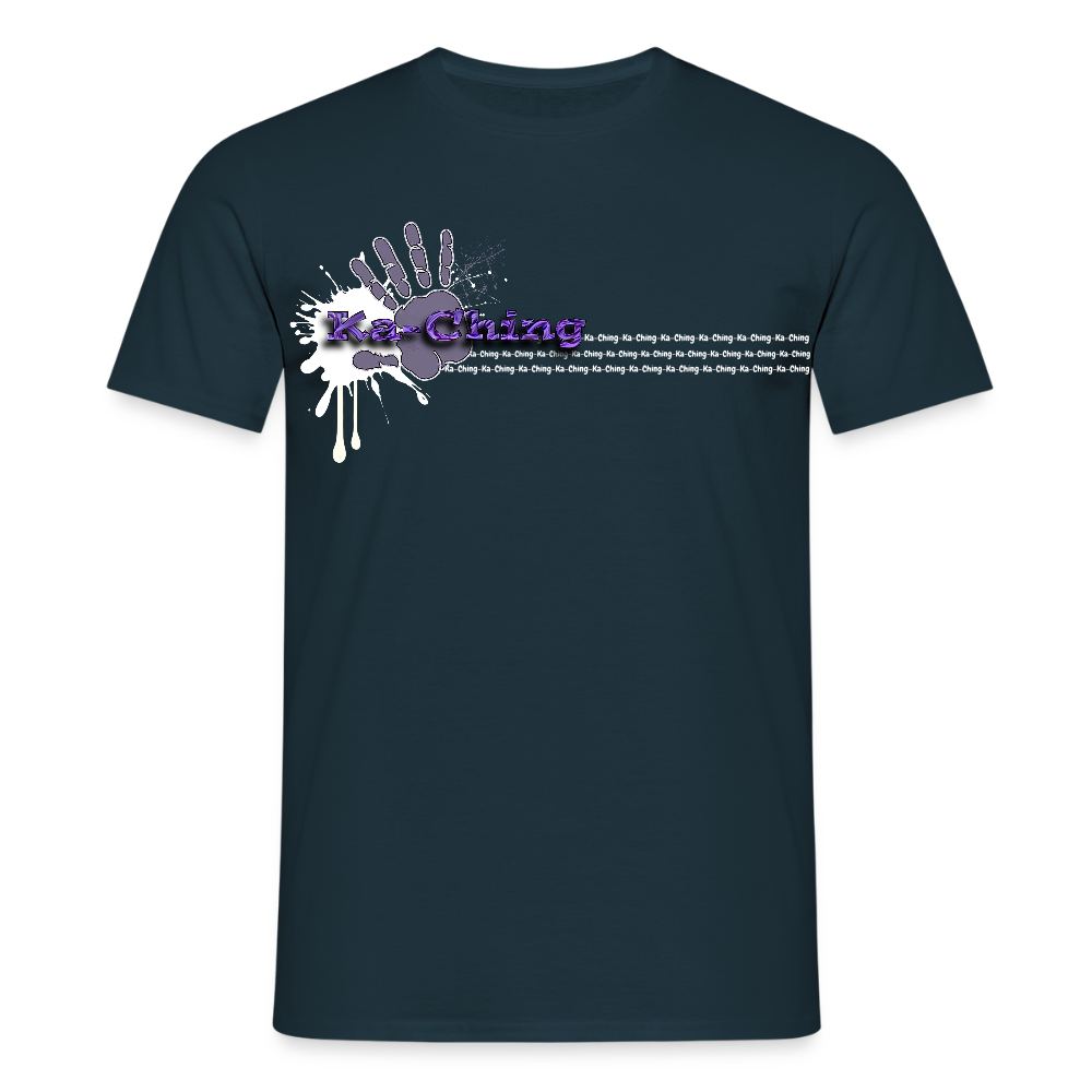 Unisex T-Shirt Ching Purple Logo WH/Dark CHPU-T-06d - navy