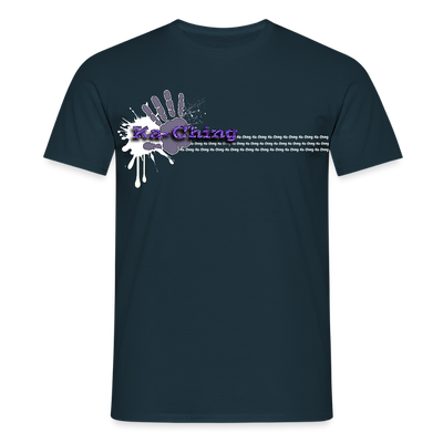 Unisex T-Shirt Ching Purple Logo WH/Dark CHPU-T-06d - navy