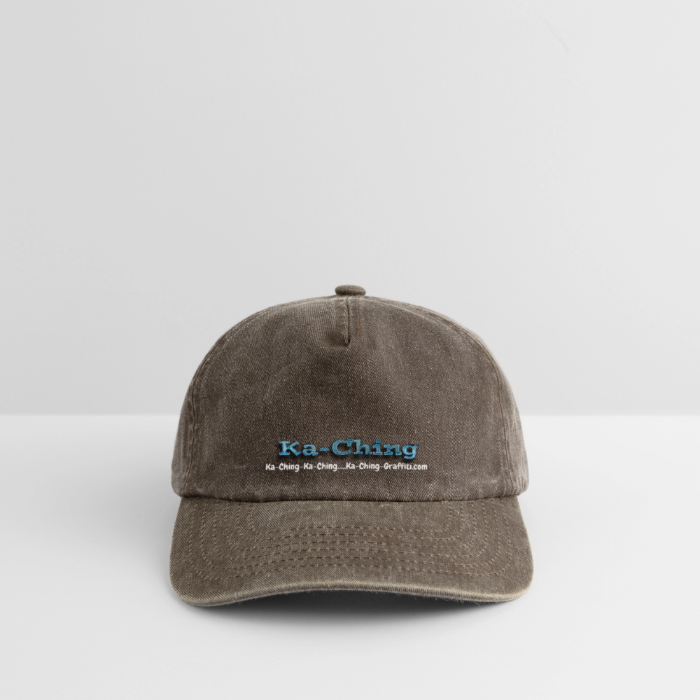 Ka-Ching Cap blue Logo - vintage brown