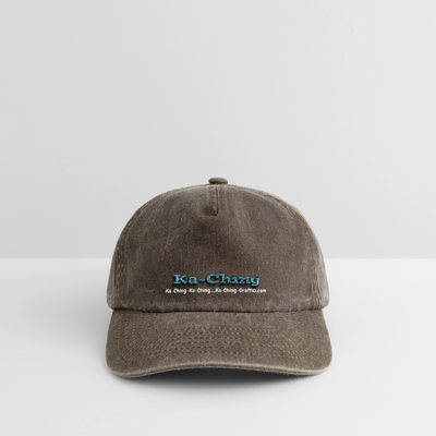 Ka-Ching Cap blue Logo - vintage brown