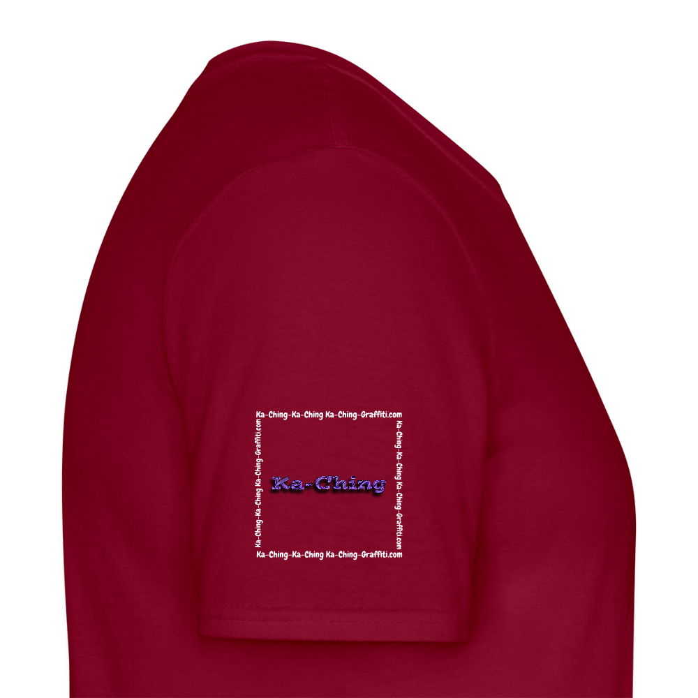 Unisex T-Shirt Ching Purple Logo WH/Dark CHPU-T-06d - brick red