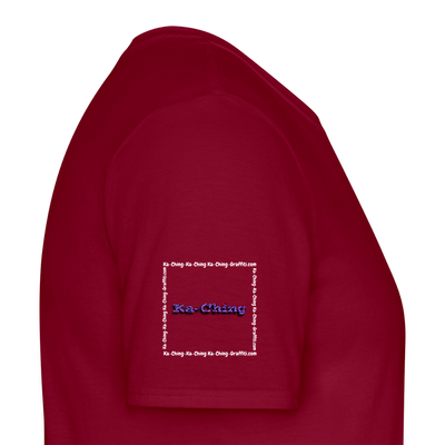 Unisex T-Shirt Ching Purple Logo WH/Dark CHPU-T-06d - brick red