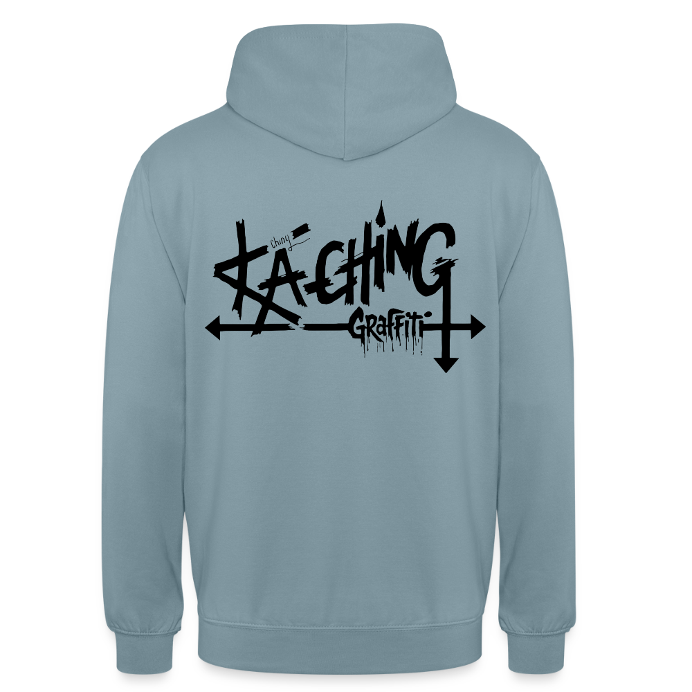 Minimal Range Unisex Hoodie limited Ka-Ching design2 - stonewash blue