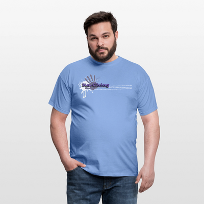 Unisex T-Shirt Ching Purple Logo WH/Dark CHPU-T-06d - carolina blue
