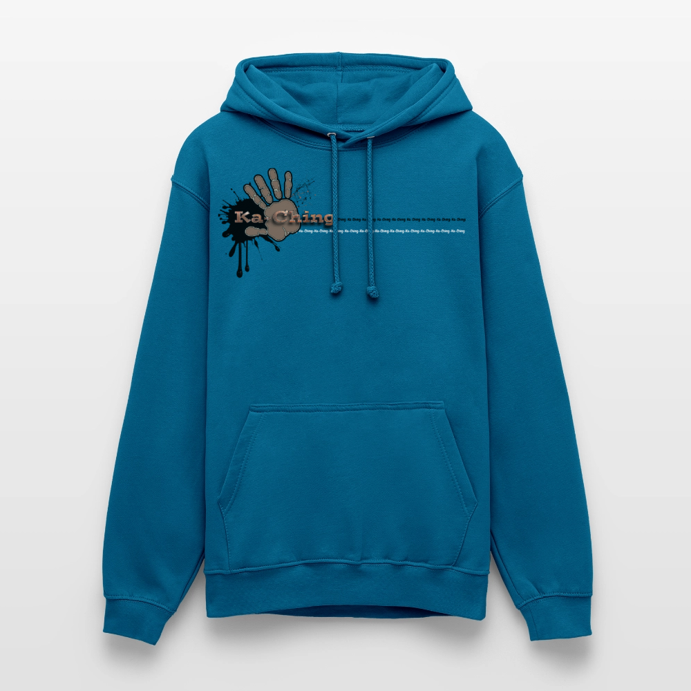 Ka-Ching Unisex Hoodie Ching Bronze logo - deep sea blue 