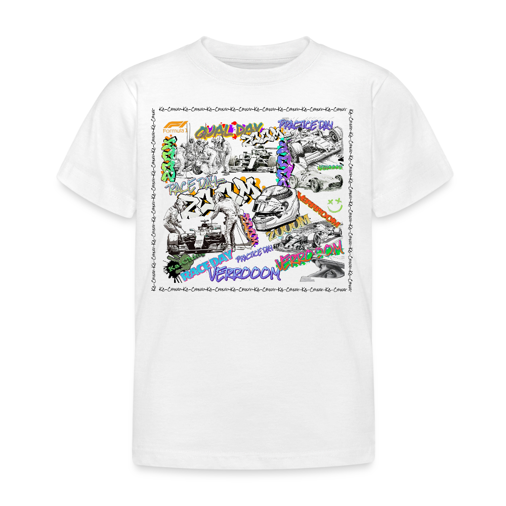 Kids Graffiti F1 T-Shirt - white