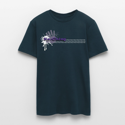 Unisex T-Shirt Ching Purple Logo WH/Dark CHPU-T-06d - navy