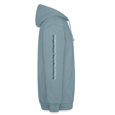 Unisex Hoodie Ching Bronze logo - stonewash blue